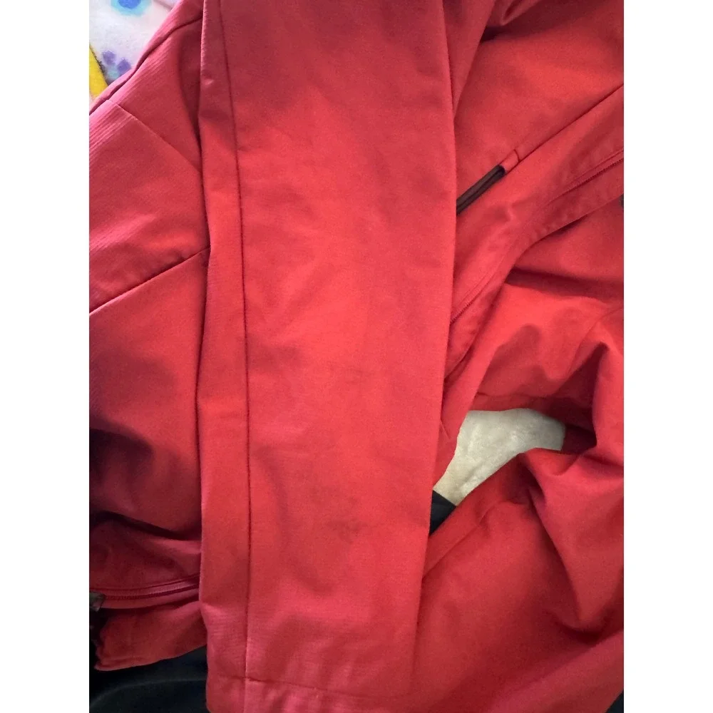 The North Face Mens Red Hooded Softshell Insulated Jacket Size Medium M